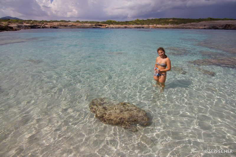 La plage bien tranquille de S'Aglar.